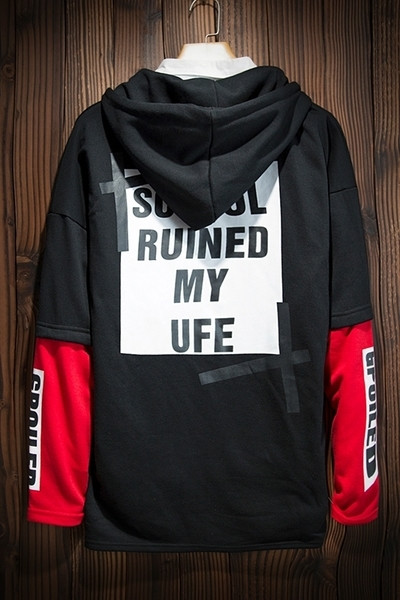 Мъжки суичър в черно и червено - 2 модела