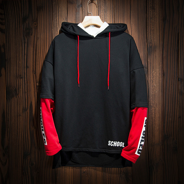 Мъжки суичър в черно и червено - 2 модела