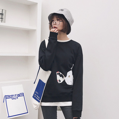 Unisex φούστα με μακρύ μανίκι φθινόπωρο με ενδιαφέρουσα εφαρμογή