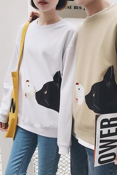 Unisex φούστα με μακρύ μανίκι φθινόπωρο με ενδιαφέρουσα εφαρμογή