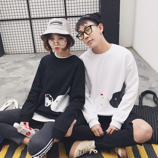 Unisex φούστα με μακρύ μανίκι φθινόπωρο με ενδιαφέρουσα εφαρμογή