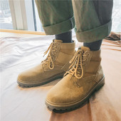 Κομψές μπότες σουέτ ανδρών σε μαύρο και κακί χρώμα