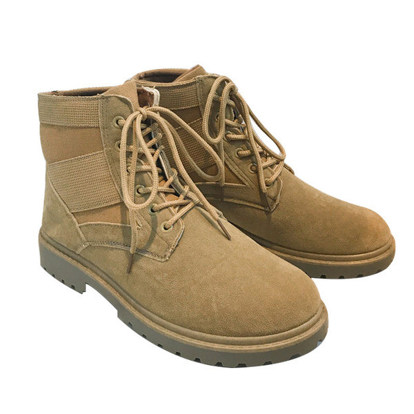 Κομψές μπότες σουέτ ανδρών σε μαύρο και κακί χρώμα