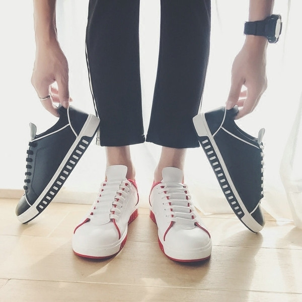 Αντρικά πάνινα παπούτσια άνοιξης-φθινοπώρου σε 2 χρωματικούς συνδυασμούς