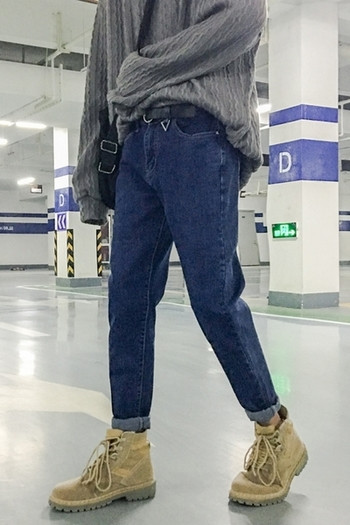 Изчистен модел мъжки дълги дънки