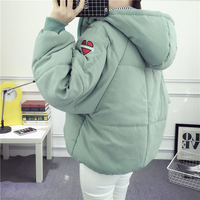 Χειμερινό σακάκι νέων γυναικών με κουκούλα και μανίκι σε τέσσερα χρώματα