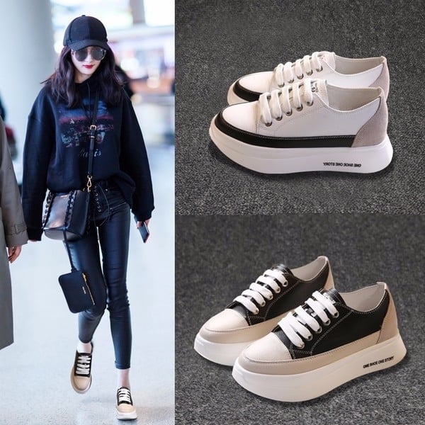 Αθλητικά κομψά γυναικεία παπούτσια σε υψηλή πλατφόρμα