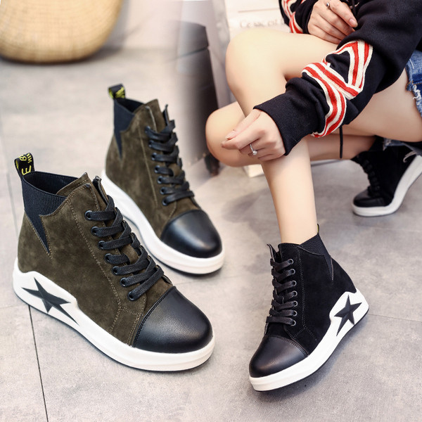 Περιστασιακά κυρίες πάνινα παπούτσια σε δύο χρώματα