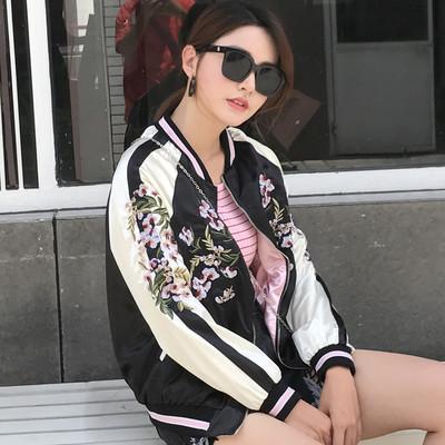 Дамско яке с О-образна яка и флорална