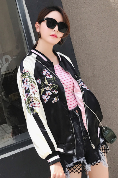 Дамско яке с О-образна яка и флорална 