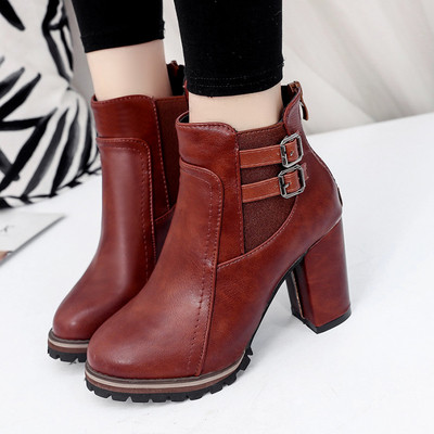 Καθημερινές μπότες κυρίες με στυλ ρετρό στυλ