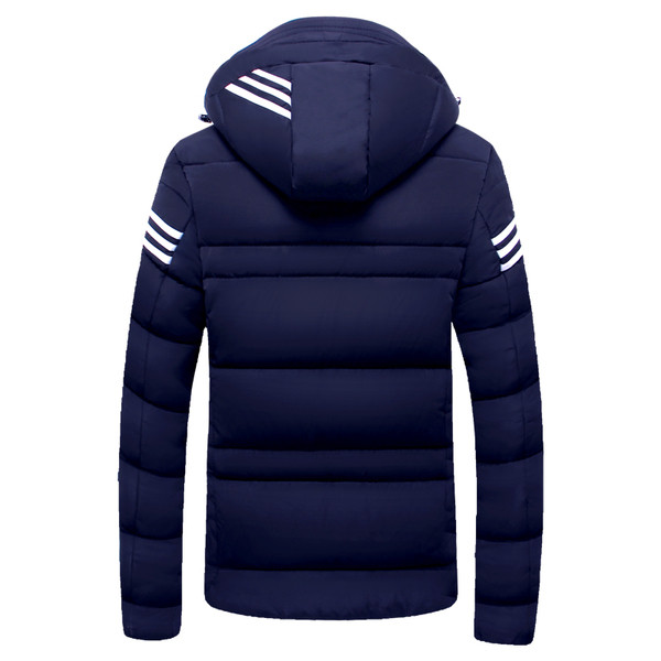 Модерно спортно-елегантно мъжко яке с качулка в три цвята