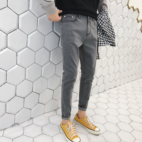 Μονόπρινα τζιν μοντέρνα με δαχτυλίδι, σε τρία χρώματα