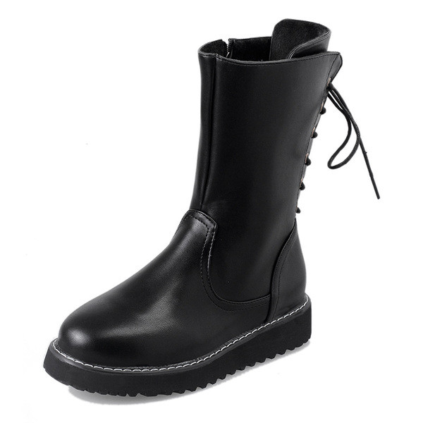 Γυναικείες μπότες με γραβάτες