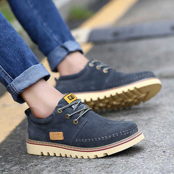 Ανδρικά παπούτσια σε οικολογικό σουέτ σε τρία χρώματα