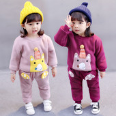 Παιδικό σετ για κορίτσια με δίχρωμη εφαρμογή