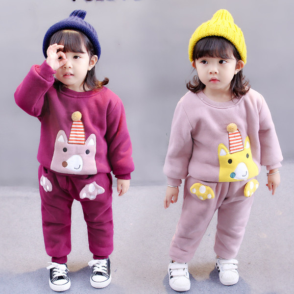 Παιδικό σετ για κορίτσια με δίχρωμη εφαρμογή