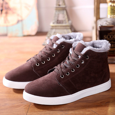 Ζεστά αρσενικά πάνινα παπούτσια με επίπεδη σόλα σε τρία χρώματα