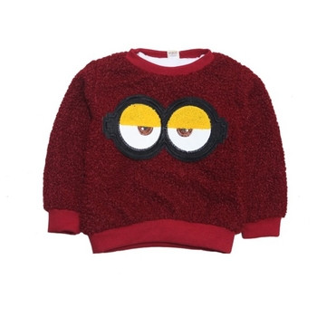 Παιδικό πουλόβερ για κορίτσια σε κόκκινο χρώμα