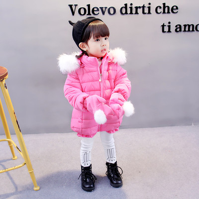 Παιδικό χειμωνιάτικο σακάκι με πίσω κορδέλα και κουκούλα με κουκούλα