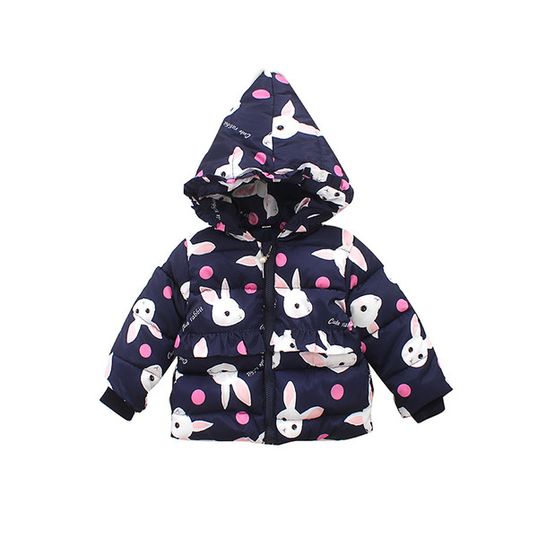 Παιδικό σακάκι φθινοπώρου-χειμώνα για κορίτσια με εικόνες και κουκούλα