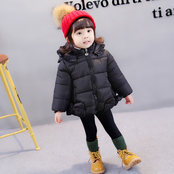 Παιδικό μπουφάν για κορίτσια - κόψτε, με κουκούλα με ρουφηξιά