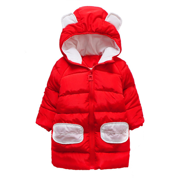 Μακρύ χειμωνιάτικο σακάκι για κορίτσια σε λεπτό μοντέλο