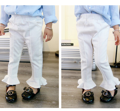 Κομψά παιδικά παντελόνια για κορίτσια σε μαύρο και άσπρο