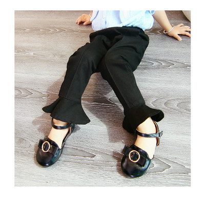 Κομψά παιδικά παντελόνια για κορίτσια σε μαύρο και άσπρο