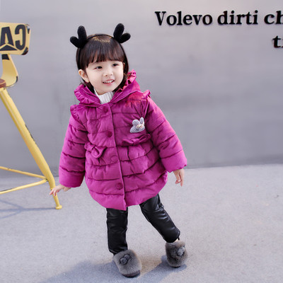 Κομψό μπουφάν για κορίτσια με κουκούλα σε δύο χρώματα