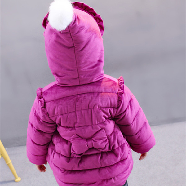 Κομψό μπουφάν για κορίτσια με κουκούλα σε δύο χρώματα