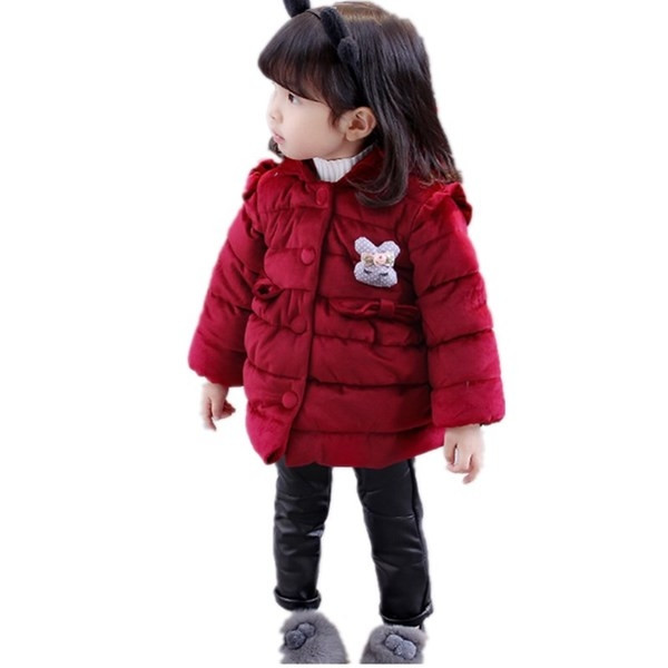 Κομψό μπουφάν για κορίτσια με κουκούλα σε δύο χρώματα