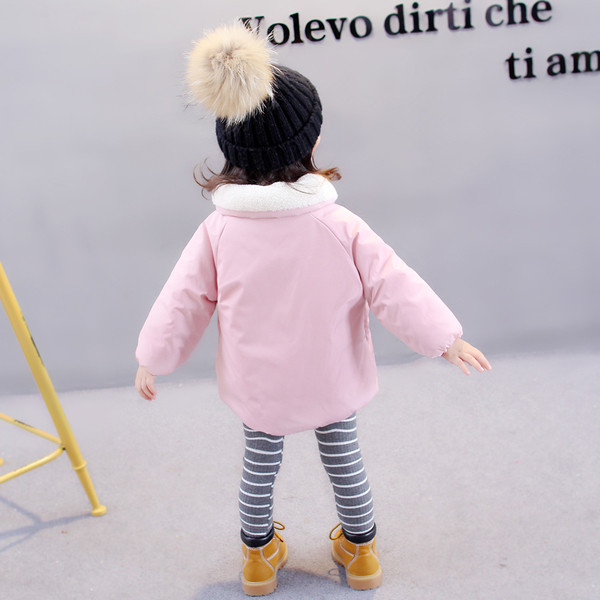 Παιδικό χειμωνιάτικο σακάκι για τα κορίτσια σε δύο χρώματα