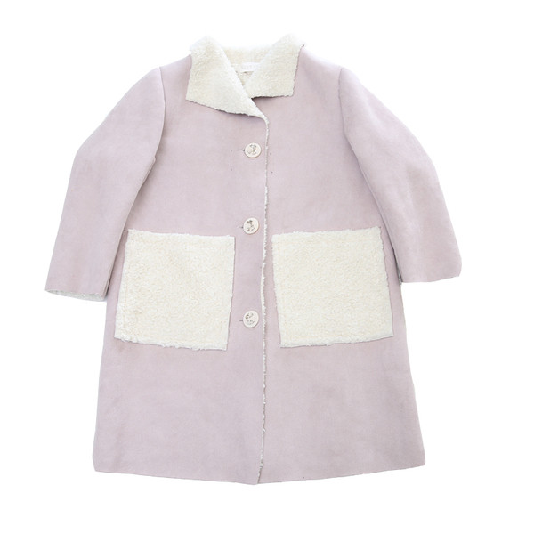 Μακρύ μάλλινο παλτό για τα κορίτσια σε δύο χρώματα