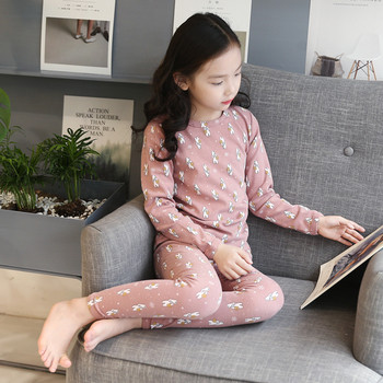 Παιδική πιτζάμες για κορίτσια σε δύο χρώματα με εικόνες