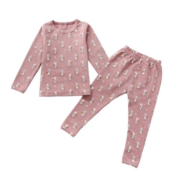 Детска пижама за момичета в два цвята с изображения