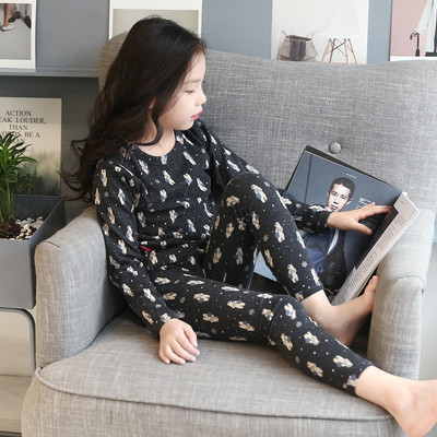 Παιδική πιτζάμες για κορίτσια σε δύο χρώματα με εικόνες