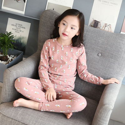 Παιδική πιτζάμες για κορίτσια σε δύο χρώματα με εικόνες