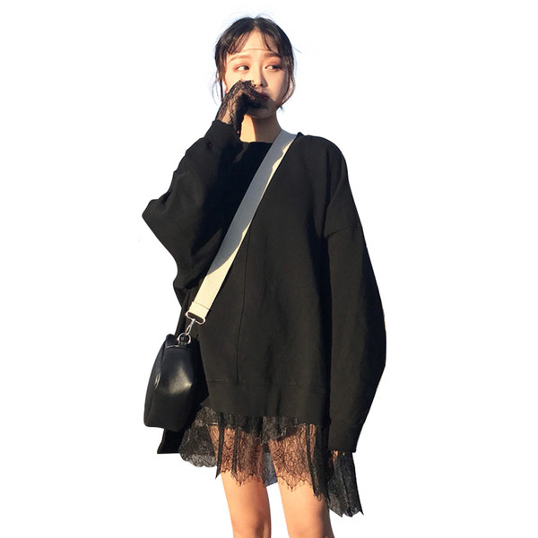 Κυρίες μπλούζα σε δαντελωτό ύφος με δαντέλα σε καφέ και μαύρο χρώμα