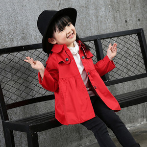 Κομψό παιδικό παλτό με κουμπιά για κορίτσια, ελαφρώς κομμένα σε τρία χρώματα