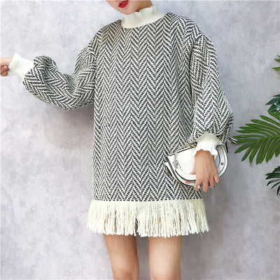 Φόρεμα ελεύθερης φόρμας φούτερ φθινοπώρου-χειμώνα με περιλαίμιο και κολάρο πόλο