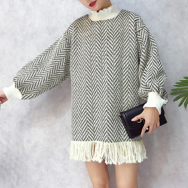 Φόρεμα ελεύθερης φόρμας φούτερ φθινοπώρου-χειμώνα με περιλαίμιο και κολάρο πόλο