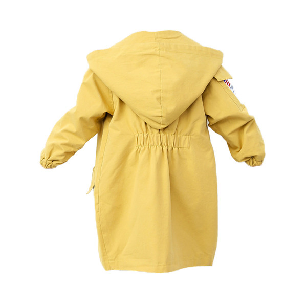 Καθημερινό αθλητικό μακρύ μπουφάν με κουκούλα για κορίτσια σε τρία χρώματα