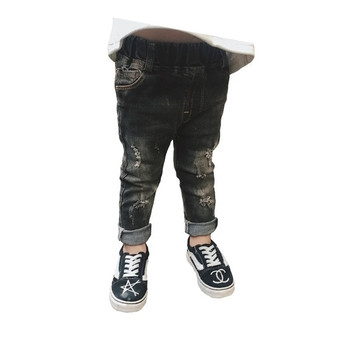 Модерни детски дънки за момчета в тъмен цвят