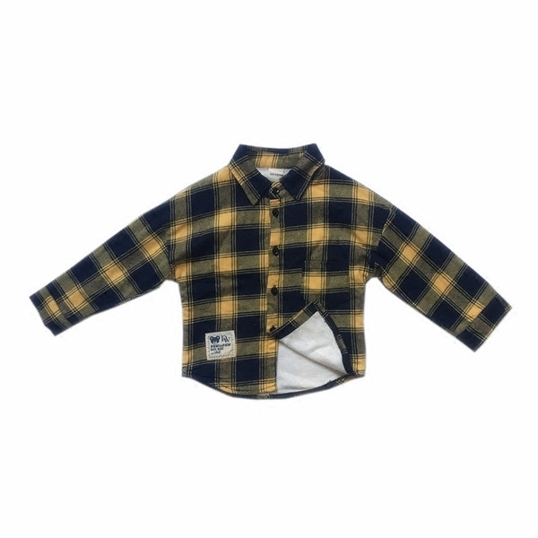 Μοντέρνο πουκάμισο για αγόρια σε κόκκινο και κίτρινο χρώμα