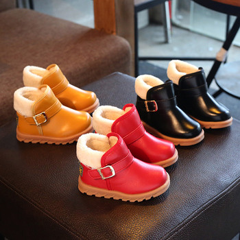 Παιδικές καπιτονέ χειμωνιάτικες μπότες σε τρία χρώματα