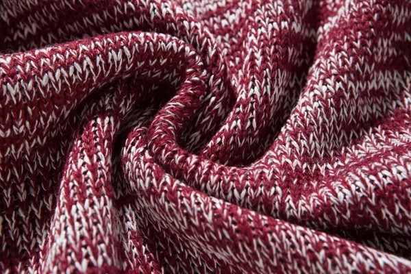 Καθημερινά πλεκτό πουλόβερ με κολάρο σε σχήμα O σε ρέοντα χρώματα σε δύο χρώματα