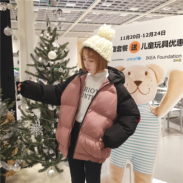 Широко ежедневно зимно дамско яке в три цвята