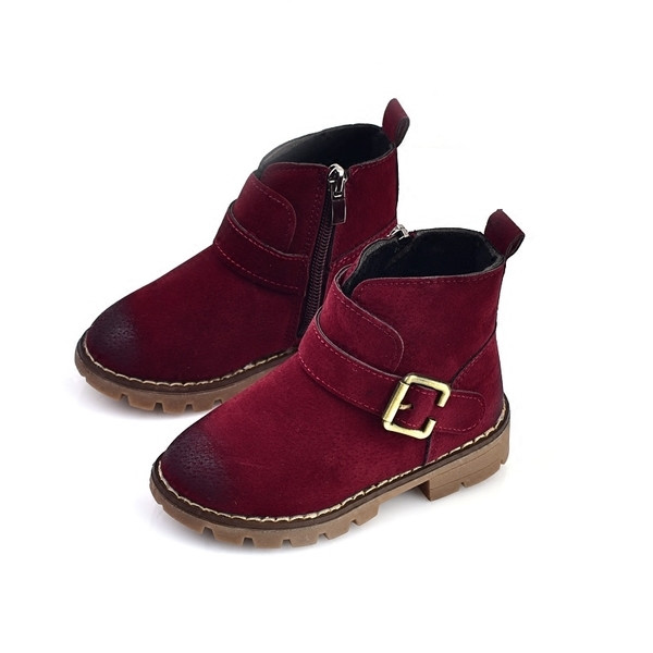 Κομψές παιδικές μπότες για κορίτσια με ιμάντα σε τρία χρώματα