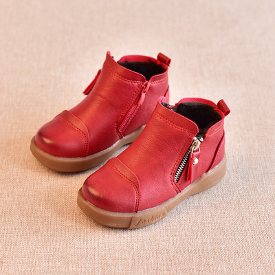 Χειμωνιάτικες μπότες για κορίτσια με πλαϊνό φερμουάρ, σε τρία χρώματα